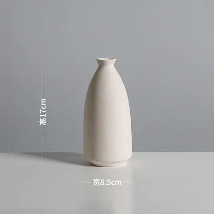 Minimalist White Ceramic Vase