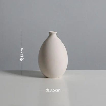 Minimalist White Ceramic Vase