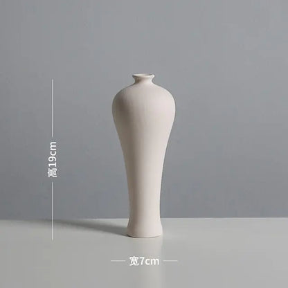 Minimalist White Ceramic Vase