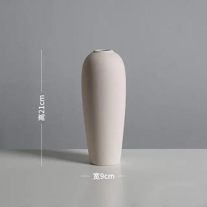 Minimalist White Ceramic Vase