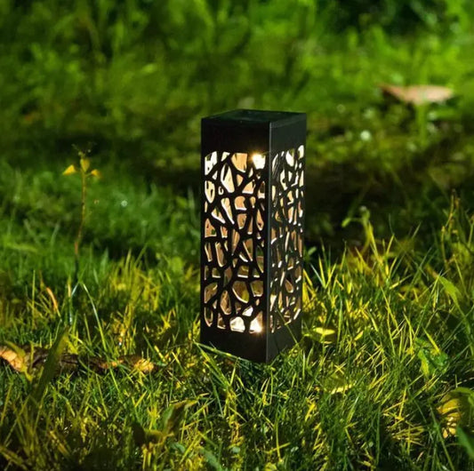 Outdoor Waterproof Solar Lamp with Hollow Design